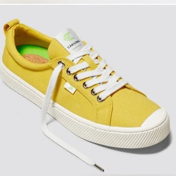Cariuma OCA Low Top Pantone Canvas Sneakers Rio Yellow WORN ONCE!! - Picture 1 of 14